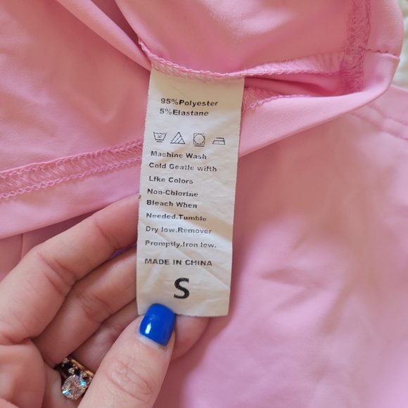 Light Bubblegum Pink Flare Lounge Set Size S Matching Set - Picture 3 of 7